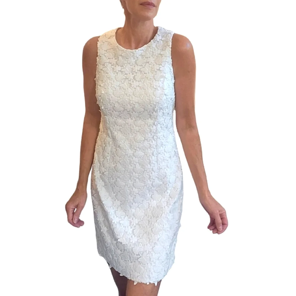 ❤️SPECIAL❤NWT.LILLY PULITZER Mila Shift In Resort White Butterfly Garden 3D Lace - Picture 10 of 14